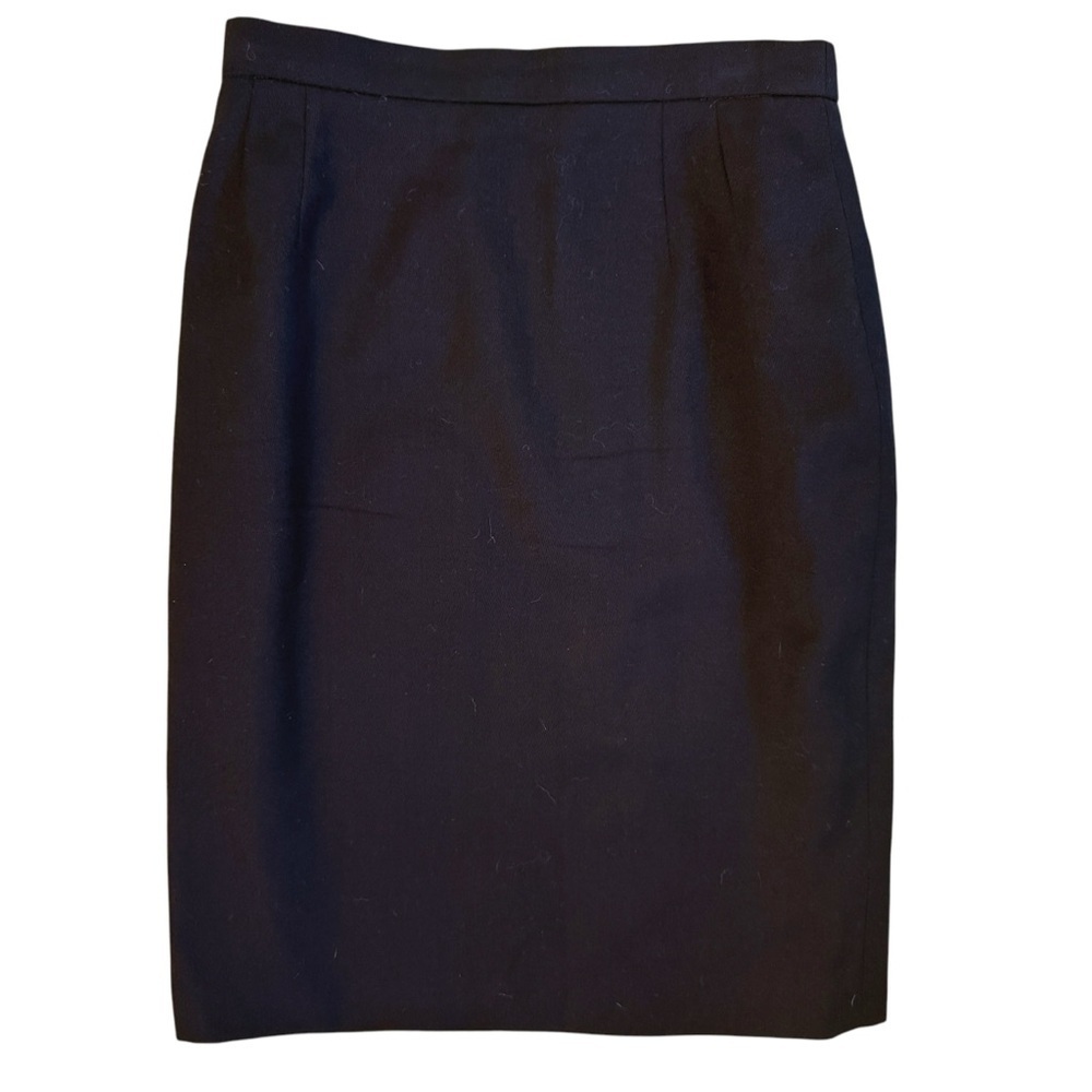 ESCADA Wool Back Zip Pencil Skirt Size EU 38 in Black